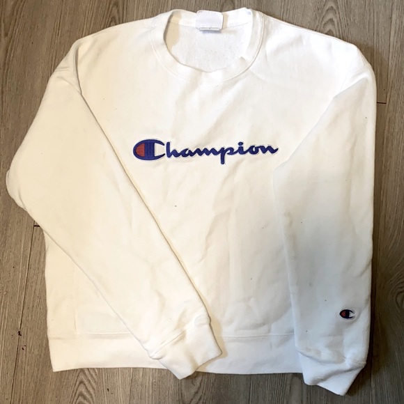 White Champion Sweatshirt - Picture 1 of 1